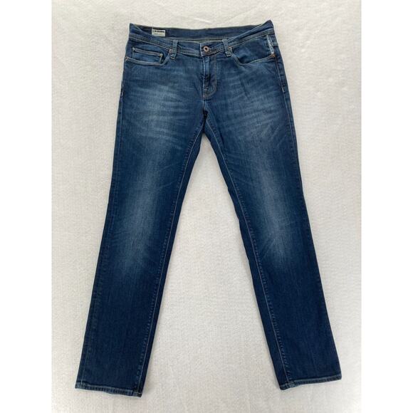 Meltin' Pot Jeans‎ Mens 32x32 Maner Super Slim Dark Blue Stretch Denim Low Rise - Picture 1 of 15